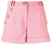 Buy (W) BALMAIN SS21 粉色休閒短褲搭配金色鈕扣細節 VF15010-C208-4KH