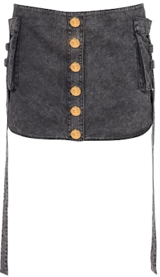 (W) BALMAIN SS22 釦式A字牛仔迷你裙 XF0LB445DC06-0PC Order (W) BALMAIN SS22 釦式A字牛仔迷你裙 XF0LB445DC06-0PC