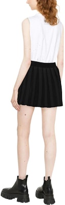(W) バルマン SS22 プリーツボタンミニスカート ブラック YF1LB478KC37 Shop (W) バルマン SS22 プリーツボタンミニスカート ブラック YF1LB478KC37