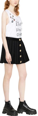 (W) バルマン SS22 プリーツボタンミニスカート ブラック YF1LB478KC37 Purchase (W) バルマン SS22 プリーツボタンミニスカート ブラック YF1LB478KC37