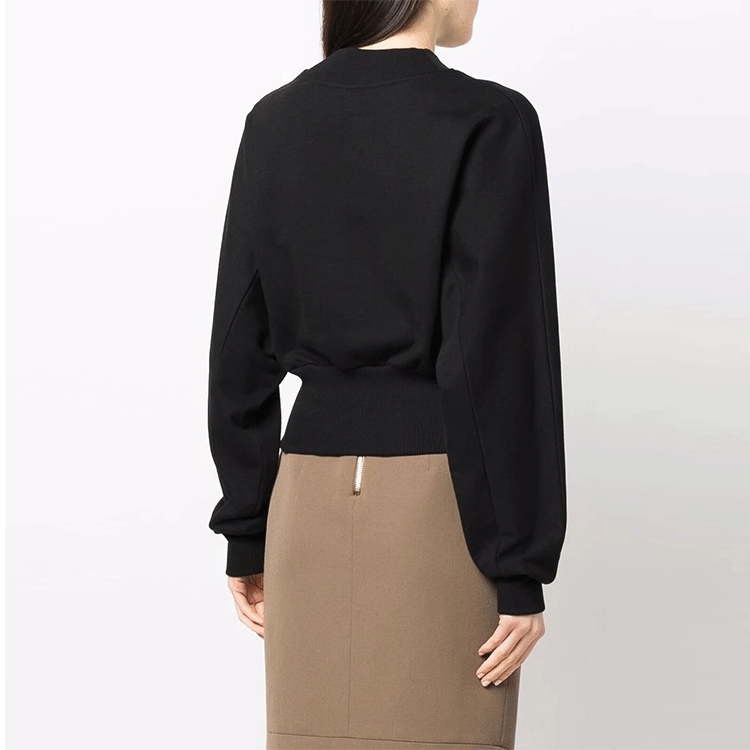 Purchase (W) BALMAIN SS22 像素標誌短版黑色女款衛衣 XF1JO031BB25-EAH