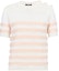 Buy (Women) BALMAIN SS22 Striped Knit Trim Crewneck Short Sleeve T-Shirt Women White. YF1AL027KC43GKX