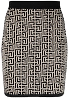 (Women) BALMAIN SS23 Black and White Patterned Jacquard Knit Skirt. AF1LB005KB02-GFE (Women) BALMAIN SS23 Black and White Patterned Jacquard Knit Skirt. AF1LB005KB02-GFE