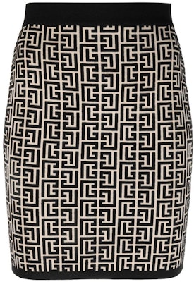 (W) BALMAIN SS23 黑白圖案提花針織裙。 AF1LB005KB02-GFE Order (W) BALMAIN SS23 黑白圖案提花針織裙。 AF1LB005KB02-GFE