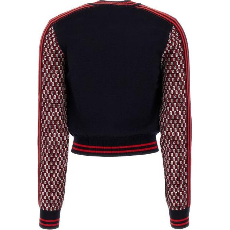 Lookbook (W) 巴爾曼 SS23 經典紅色格紋針織毛衣 BF1KA003KE94-SJQ