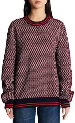 (W) 巴爾曼 SS23 經典紅色格紋針織毛衣 BF1KA003KE94-SJQ Purchase (W) 巴爾曼 SS23 經典紅色格紋針織毛衣 BF1KA003KE94-SJQ