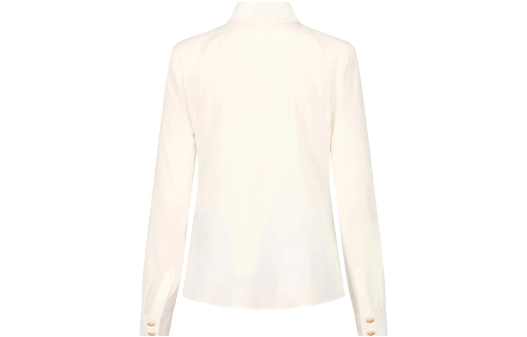 Lookbook (W) 巴尔曼 SS23 米色长袖纽扣翻领衬衫 AF0HS050SB66-0FA