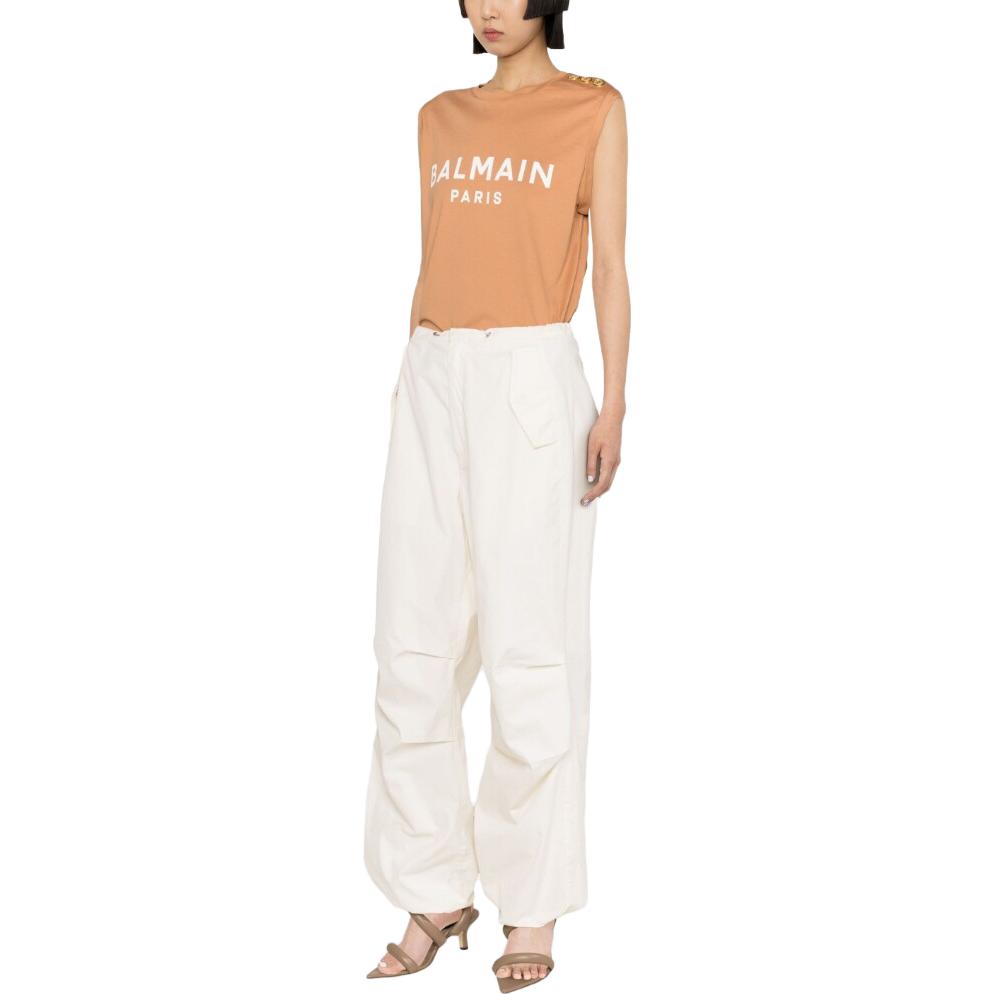 Purchase (W) 巴爾曼 SS23 徽標壓紋鈕扣背心 - 駝棕色 AF0ED000BB02-WCE