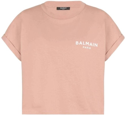 (Women) BALMAIN SS23 Pink Logo Graphic Crewneck T-Shirt. AF1EE005BB01-GIB Buy (Women) BALMAIN SS23 Pink Logo Graphic Crewneck T-Shirt. AF1EE005BB01-GIB