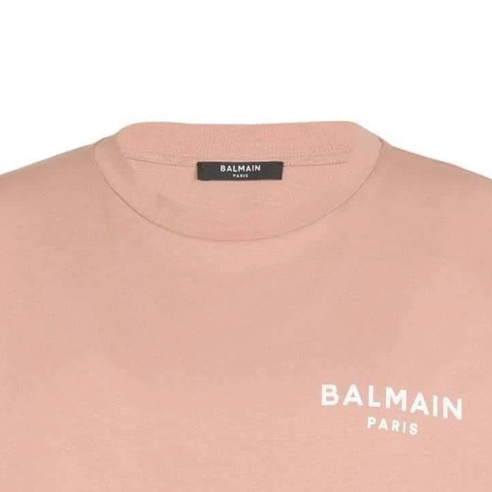 Details for (W) 巴尔曼 SS23 粉色标志印花圆领T恤. AF1EE005BB01-GIB