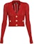 Buy (W) BALMAIN SS23 Kardigan Merah Butang Depan Rajut. BF1KL018-KE18-3KB
