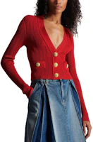 Purchase (W) BALMAIN SS23 純紅色針織鈕扣開襟外套 BF1KL018-KE18-3KB