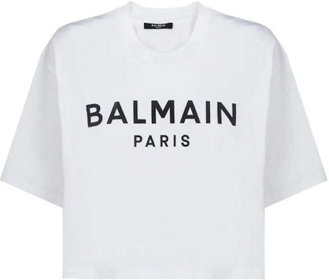 (W) BALMAIN SS23 白色圓領字母印花T恤。 AF0EE020BB02-GAB Buy (W) BALMAIN SS23 白色圓領字母印花T恤。 AF0EE020BB02-GAB