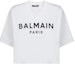Order (W) BALMAIN SS23 白色圓領字母印花T恤。 AF0EE020BB02-GAB