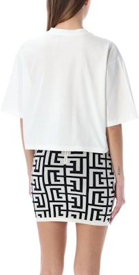 (W) BALMAIN SS23 白色圓領字母印花T恤。 AF0EE020BB02-GAB Purchase (W) BALMAIN SS23 白色圓領字母印花T恤。 AF0EE020BB02-GAB