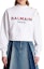 Details for (W) BALMAIN SS23 白色印Logo圓領長袖上衣 BF1JO040-BC46-GPY