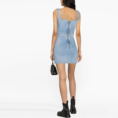 (W) 巴尔曼 SS23 水洗牛仔无袖连衣裙 女款 蓝色 AF1R2127DC99-6FF Shop (W) 巴尔曼 SS23 水洗牛仔无袖连衣裙 女款 蓝色 AF1R2127DC99-6FF