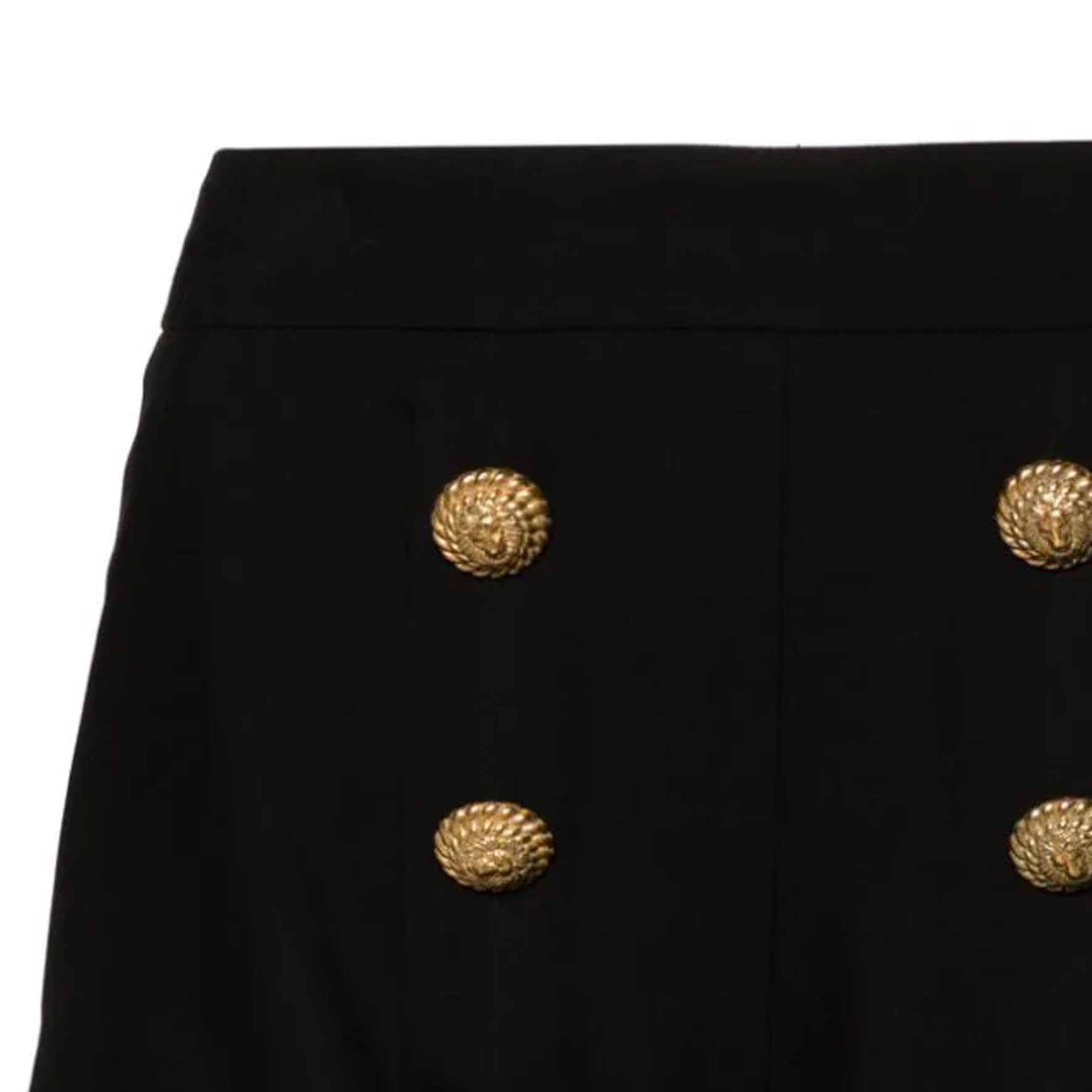 Sizing (W) 발망 SS24 블랙 하이웨이스트 엠보 더블브레스트 쇼츠 CF1PA235-VE17-0PA