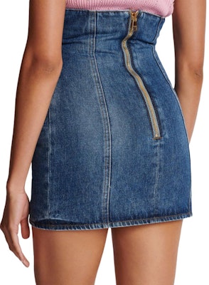 (W) BALMAIN SS24 藍色單排扣修身牛仔裙 CF0LB029-DE32-6FF Details for (W) BALMAIN SS24 藍色單排扣修身牛仔裙 CF0LB029-DE32-6FF