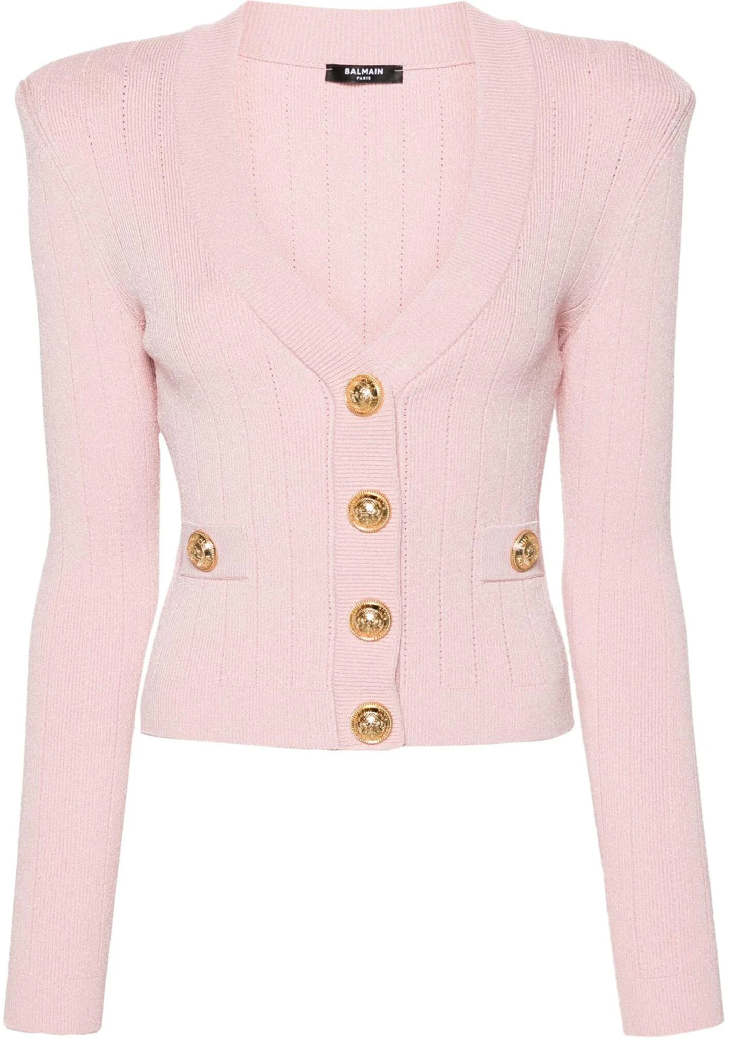 women-balmain-ss-24-light-pink-slim-fit-v-neck-long-sleeve-knit-cardigan-df-1-kl-007-kb-07-4-co