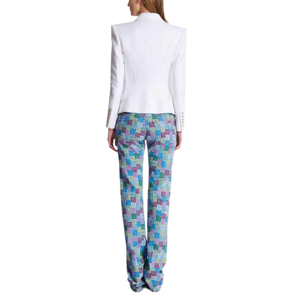 Shop (W) 巴尔曼 SS24 白色双排扣长袖西装外套 DF1SI505-VF21-0FB