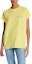 Sizing (Women) BALMAIN SS24 Yellow Flocked Logo Casual Crewneck T-Shirt DF1EF010BB01-IEM