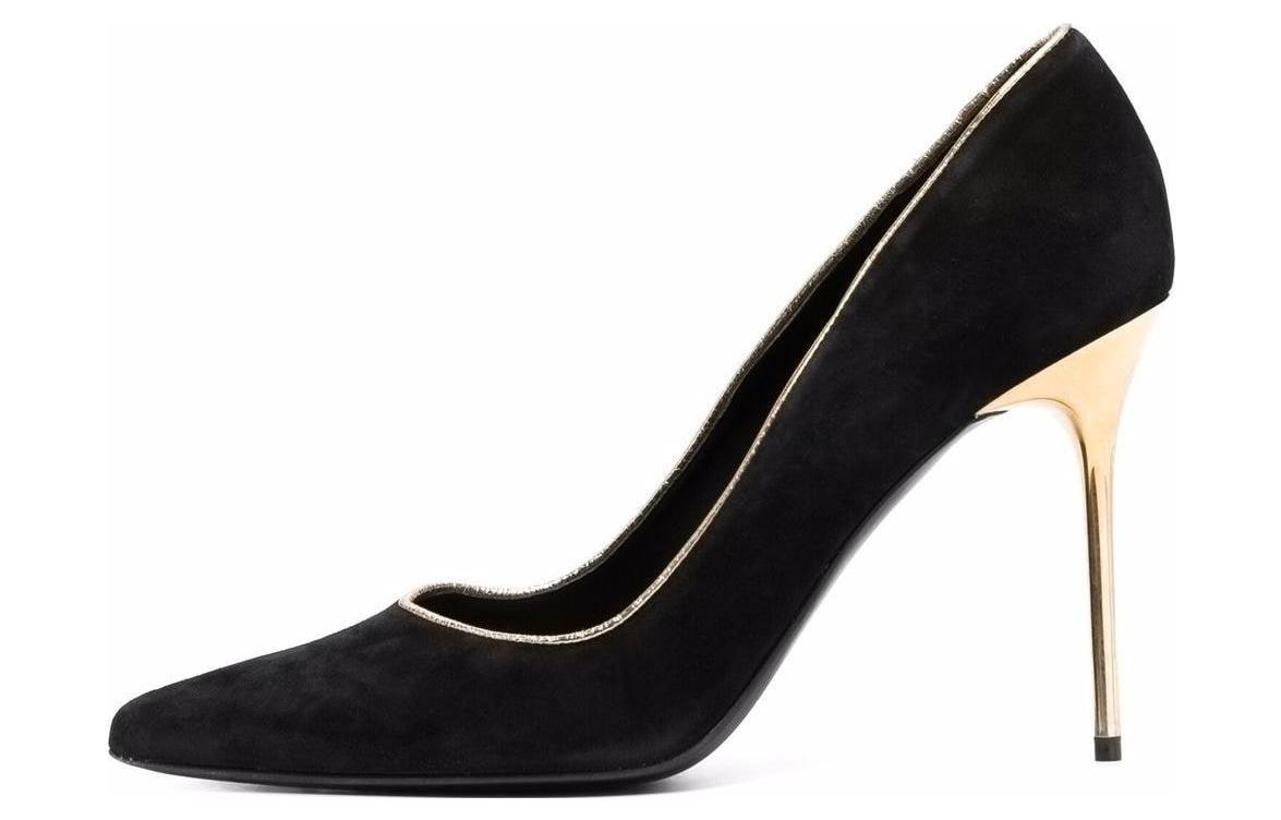 (Women) Balmain Suede High Heel 'Fashion Stiletto Black' XN1UA517LCMLEAD