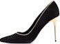 Buy (W) Balmain Suede Tumit Tinggi 'Fesyen Stiletto Hitam' XN1UA517LCMLEAD
