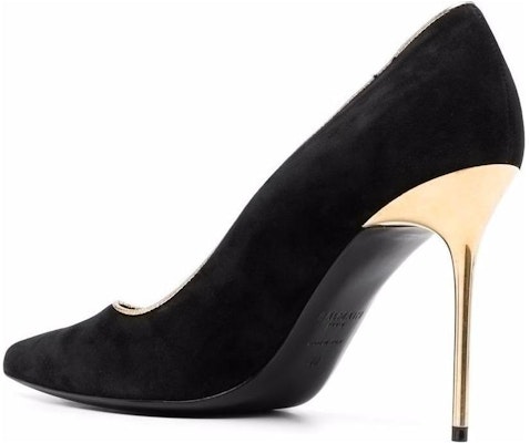 (Women) Balmain Suede High Heel 'Fashion Stiletto Black' XN1UA517LCMLEAD Lookbook (Women) Balmain Suede High Heel 'Fashion Stiletto Black' XN1UA517LCMLEAD