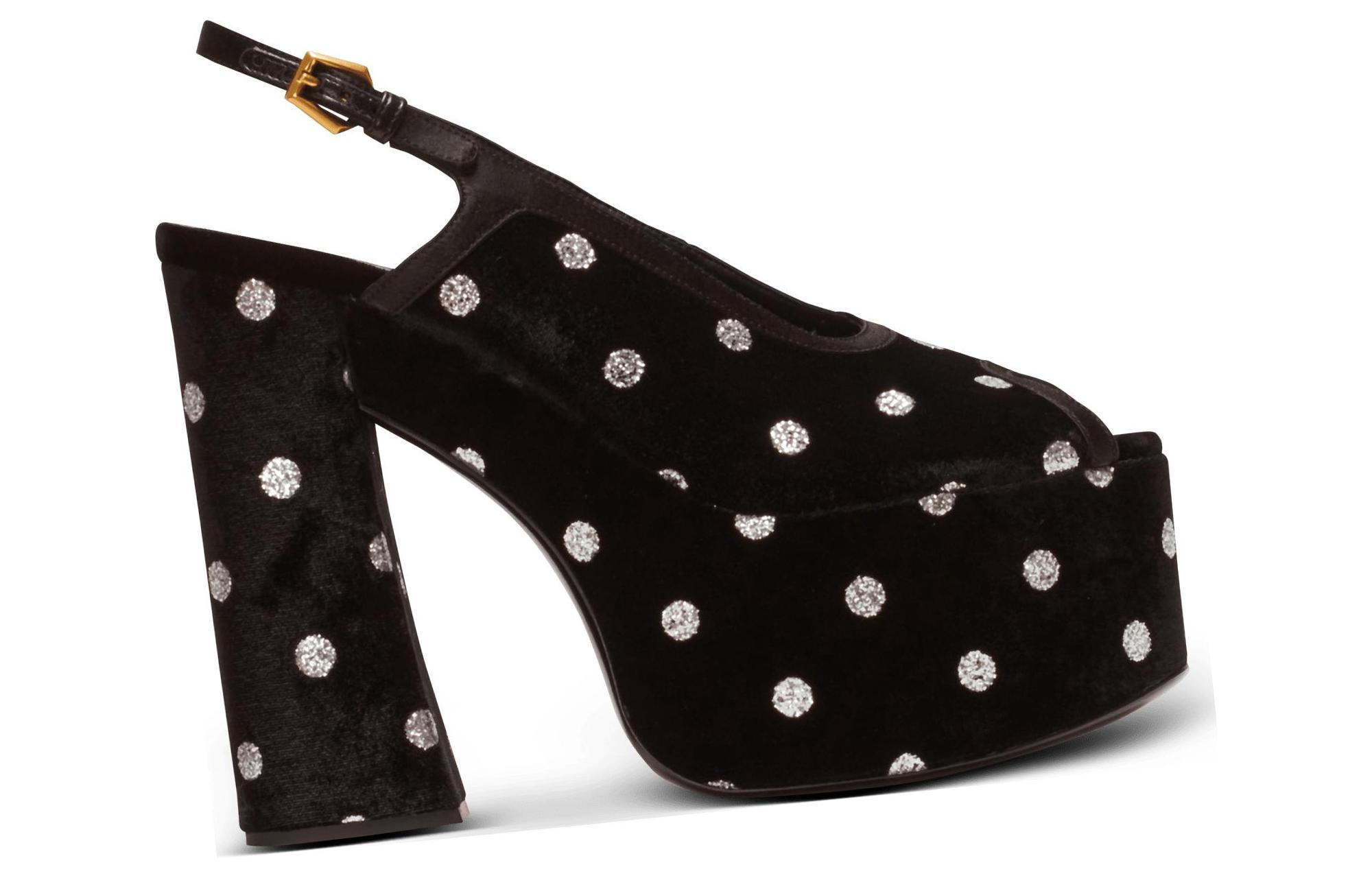 (W) Balmain Suede Round-Toe High Heel Sandals 'Black Ankle-Strap' 圖 2