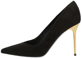 (Women) Balmain Suede Slip-On 'Fashion Stiletto Heel Black' AN1UA517LCMK0PA (Women) Balmain Suede Slip-On 'Fashion Stiletto Heel Black' AN1UA517LCMK0PA