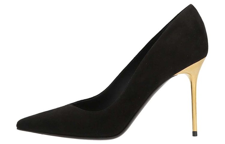 (Women) Balmain Suede Slip-On 'Fashion Stiletto Heel Black' AN1UA517LCMK0PA