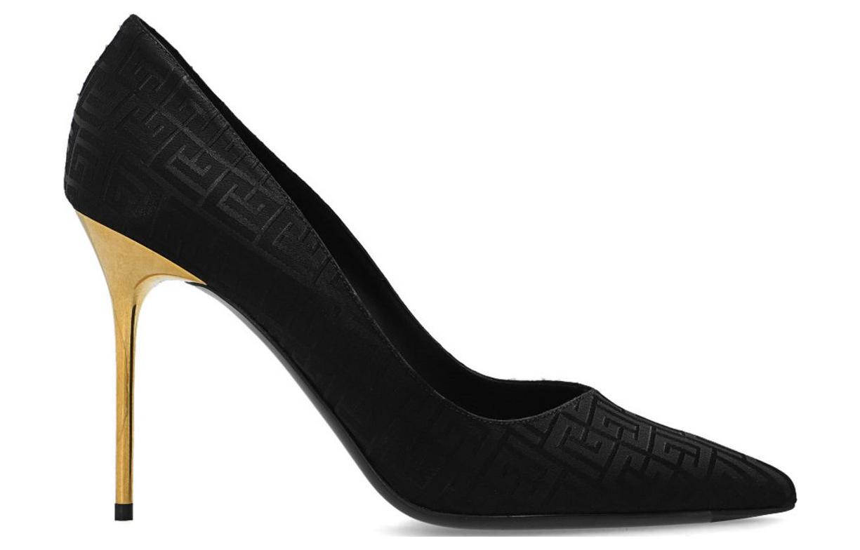 Order (Women) Balmain Suede Slip-On 'Fashion Stiletto Heel Black' AN1UA517LCMK0PA