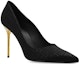 Lookbook (Women) Balmain Suede Slip-On 'Fashion Stiletto Heel Black' AN1UA517LCMK0PA