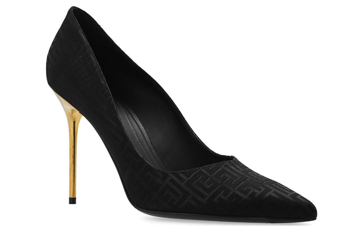 Lookbook (Women) Balmain Suede Slip-On 'Fashion Stiletto Heel Black' AN1UA517LCMK0PA