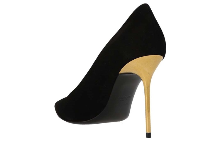 Purchase (Women) Balmain Suede Slip-On 'Fashion Stiletto Heel Black' AN1UA517LCMK0PA