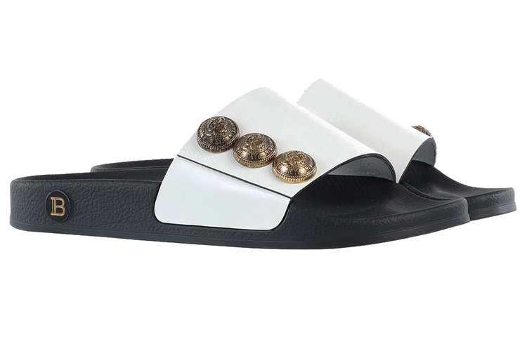 (W) Balmain Symi 'White Fashion Slides' 圖 2