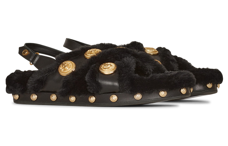 (W) Balmain Tam 'Black Faux Fur Leather' 圖 2