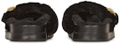 (W) Sandal Rata Balmain Tam 'Bulu Palsu Hitam' YN1UL776TCFB0PA