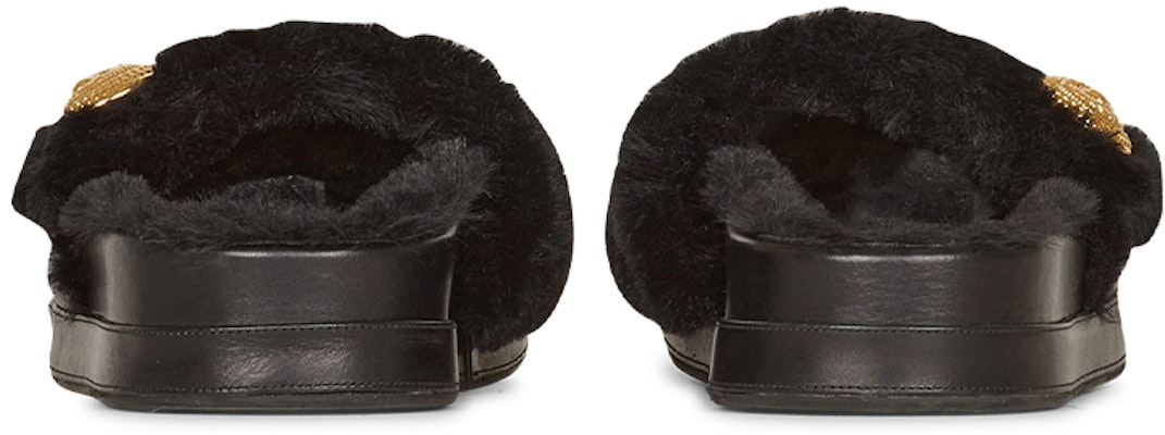 (Women) Balmain Tam Flat Sandal 'Black Faux Fur' YN1UL776TCFB0PA Shop (Women) Balmain Tam Flat Sandal 'Black Faux Fur' YN1UL776TCFB0PA