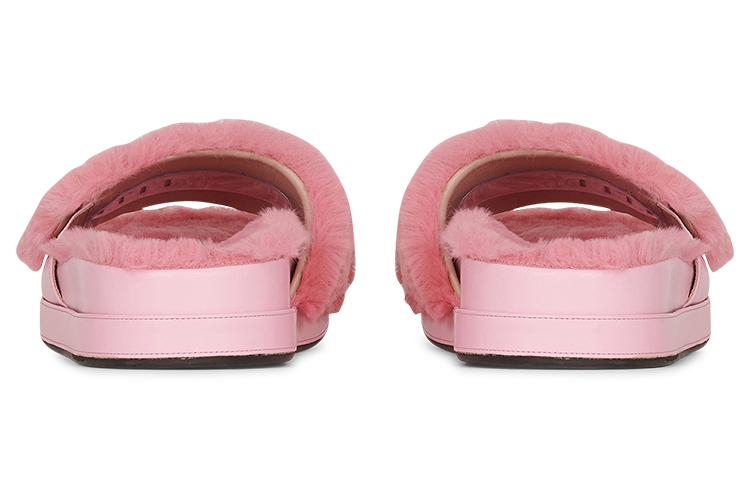 (W) Balmain Tam Flat Sandals 'Pink Faux Fur' 圖 4
