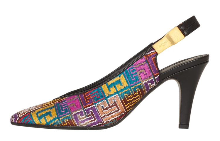 (W) Balmain Tara Sandals 'Logo Lettering Multicolor'