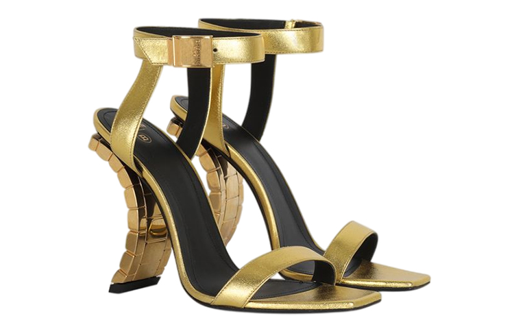 (W) Balmain Ultima 'Gold Leather Sandals' 圖 2