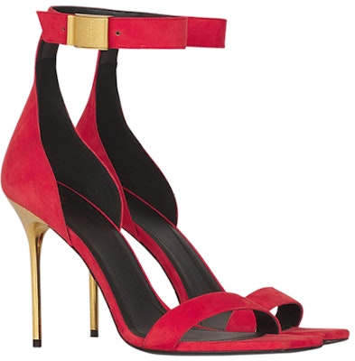 (Women) Balmain Uma Sandal 'Red Suede' XN0UH742LCMK3BZ Lookbook (Women) Balmain Uma Sandal 'Red Suede' XN0UH742LCMK3BZ