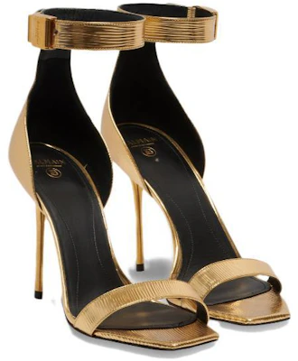 (Women) Balmain Uma Sandals 'Gold Buckle Stiletto' AN1UH742LNXO1KA Order (Women) Balmain Uma Sandals 'Gold Buckle Stiletto' AN1UH742LNXO1KA