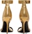 (W) Balmain Uma Sandals 'Buckle Emas Stiletto' AN1UH742LNXO1KA