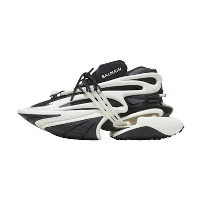 (W) Balmain Unicorn Low 'Black White Logo'