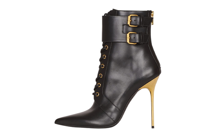 (W) Balmain Uria 'Black Leather'