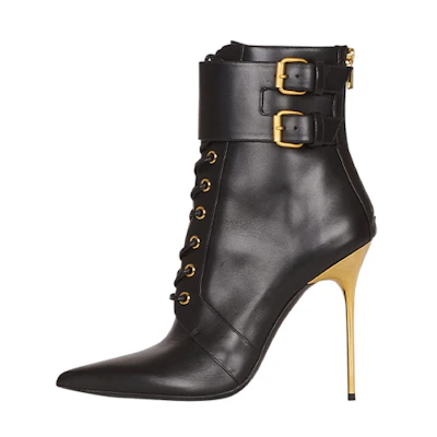 (W) Balmain Uria 'Black Leather'