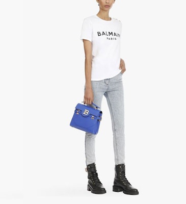 (W) バルマン 白Tシャツ ブラックロゴ クルーネック 半袖. VF11350-B001-GAB Details for (W) バルマン 白Tシャツ ブラックロゴ クルーネック 半袖. VF11350-B001-GAB